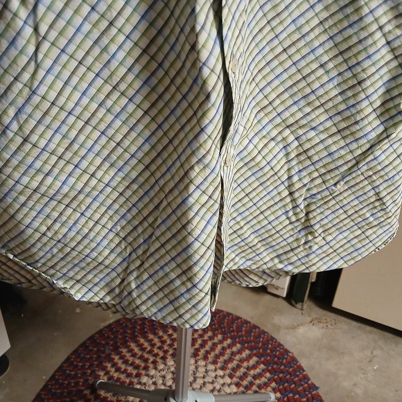 Tommy Hilfiger 80s 2 Ply Fabric Plaid Short Sleeve Men's XL Button Down Shirt - Picture 4 of 11